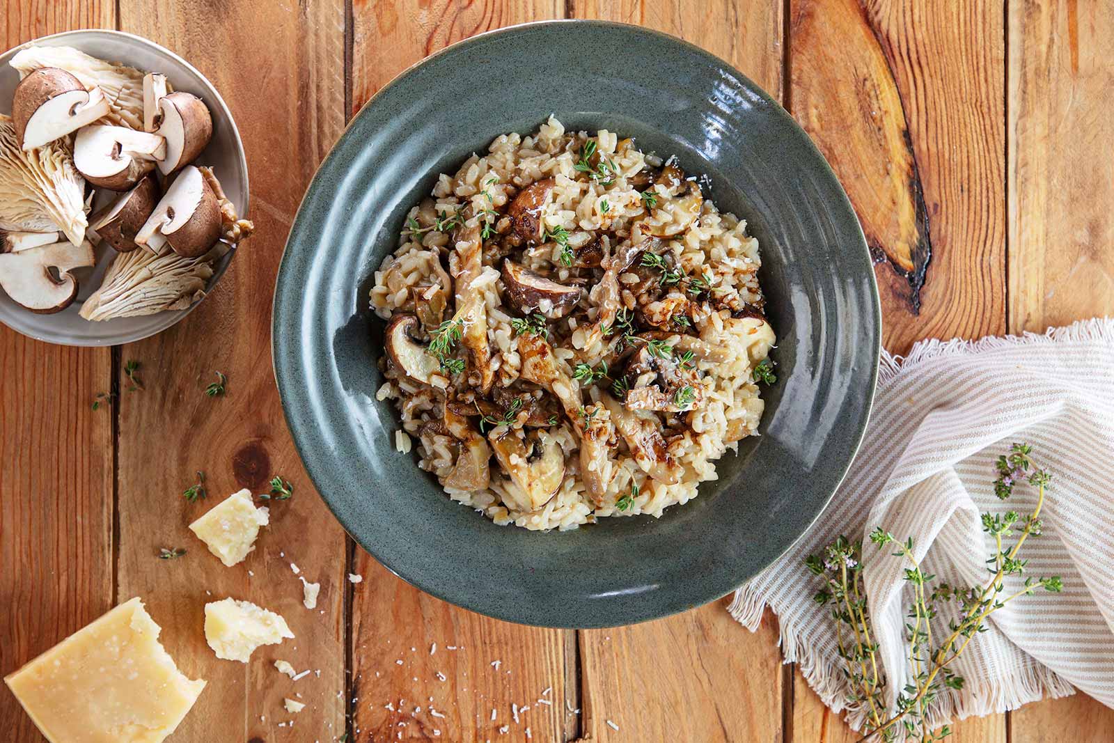 Risotto de cogumelos com redução de balsâmico | Gallo