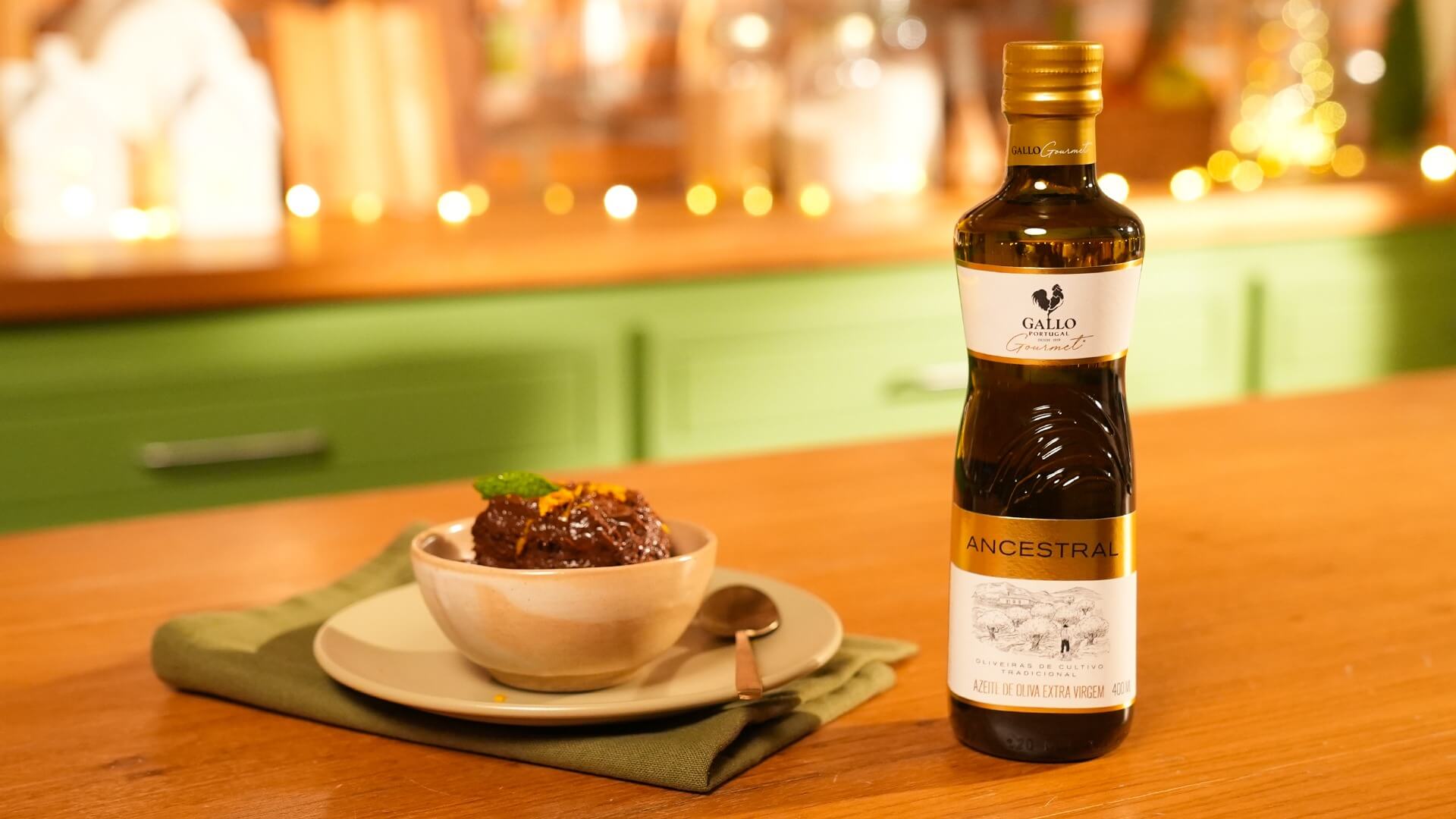 Mousse de chocolate com laranja e azeite | Gallo